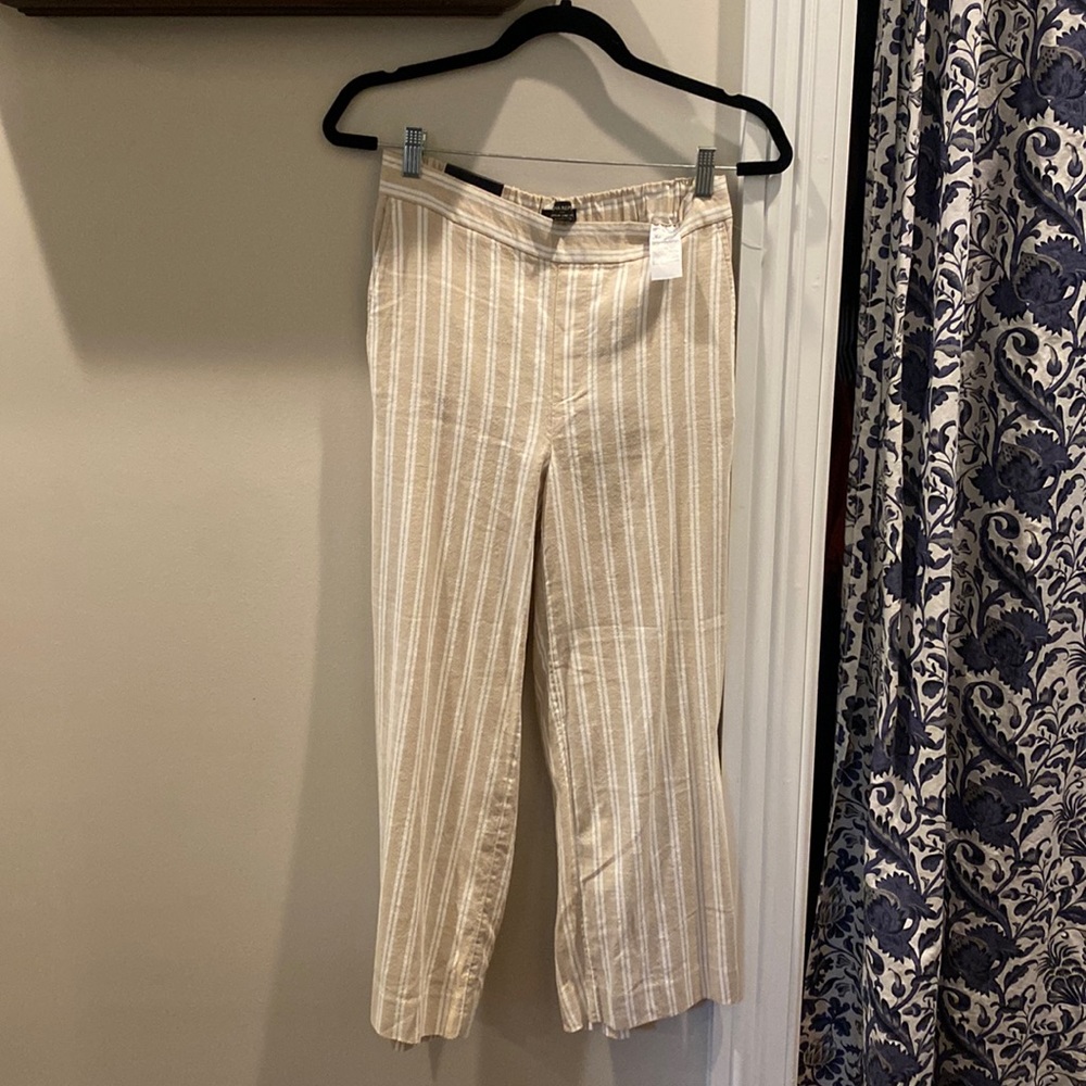 Banana Republic Rowan Wide Leg Cotton Crop Pant